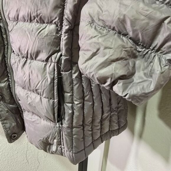32 Degrees Hooded Jacket Women Lg Down Quilted Zip Puffer Packable Gray Gorpcore - Picture 4 of 11